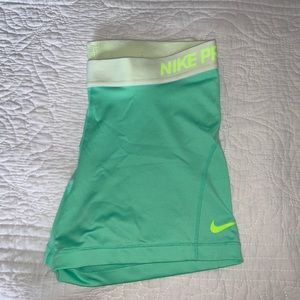 Blue/green Nike spandex